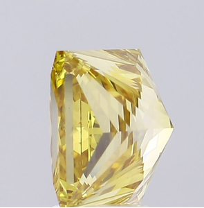 Fabricación de joyería fina con un diamante de laboratorio de corte princesa, color amarillo intenso, brillante, cuadrado, de color radiante. - Product Image 2