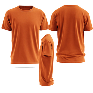 T-shirts de sport pour hommes, manches courtes, col rond, 100% polyester, coupe slim - Product Image 1