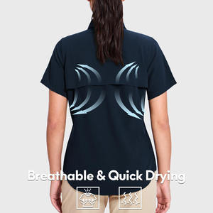 Camisetas de Pesca de Corte Holgado para Hombre, con Logotipo Personalizado, Transpirables, de Manga Corta, para Mujer - Product Image 6