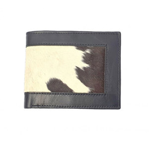 Portefeuille en cuir de vachette haut de gamme pour homme, portefeuille fin à rabat en cuir à poils, portefeuille artisanal en cuir naturel de qualité supérieure - Product Image 4