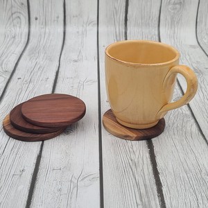 Wooden <b>Coaster</b> High Quality Custom Wood Coffee Cup <b>Coaster</b> Set Round Wooden <b>Drinks</b> <b>Coasters</b> <b>Drink</b> Mats Heat Resistant - Product Image 2