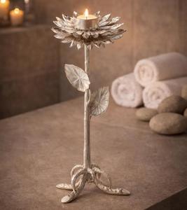 Candelabro de Metal con Forma Redonda, Resistente al Calor, Decoración para el Hogar - Product Image 1