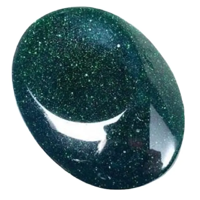 Pouce en cristal vert Goldstone guérison naturelle 35x45mm inquiétude poche pierre cristal pouce pierres précieuses cristal Massage grossiste