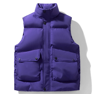 Men Windproof Puffer Vest Winter Sleeveless Jacket Quilted Warm Body <b>Warmer</b> Outdoor Casual Wear OEM Custom Logo Supplier - Product Image 5