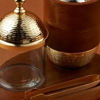 Encens Bakhoor artisanal luxueux avec charbon cylindrique et pot de rangement en verre pour une décoration élégante de la maison