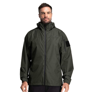 High Quality Custom Design Men's Breathable Windproof <b>Canvas</b> Windbreaker Jackets Zipper High Street for Outdoor Warm Casual - Product Image 1