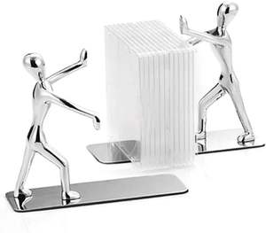 Sujetalibros de metal resistente para colección de libros grandes, soporte fuerte para estantería de biblioteca en casa y mesa de estudio - Product Image 1