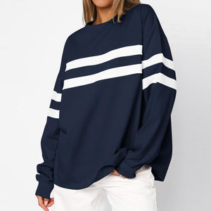 Sudadera Oversize para Mujer, Cuello Redondo, Transpirable, Diseño Liso, Estilo Otoño-Invierno, Sudadera para Mujer para Uso Casual - Product Image 3