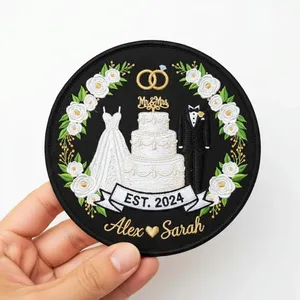 Custom Logo Letters Heat <b>Press</b> Embroidered Custom 3D Puff Patches Designer Logo Iron on Custom Embroidered Patches - Product Image 5