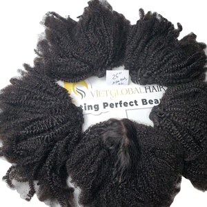 Envío rápido en extensiones de cabello natural rizado Afro, trama de piel, estilos de rizos italianos con estilos de rizos italianos sueltos de onda profunda - Product Image 6