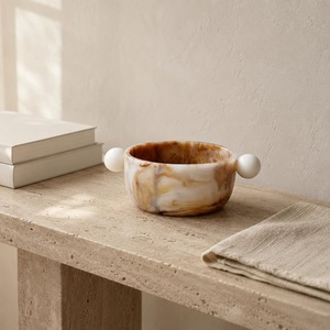 Bol Allura en résine polie effet marbre moderne, résistant à la chaleur, non revêtu, pour service, vaisselle, fête, mariage, décoration de table, salade de fruits - Product Image 1