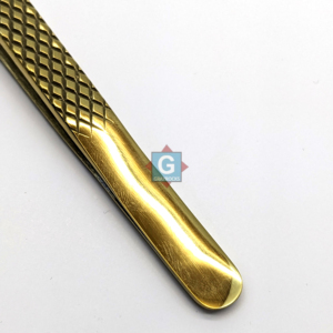 Pinzas para Pestañas con Baño de Oro, Punta Suave de Precisión, Mango Antideslizante - Product Image 6