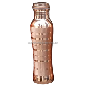 Pure <b>Copper</b> <b>Bottle</b> With Polish Finished Indian Hand Made Health Benefits <b>Copper</b> <b>Bottle</b> Metal <b>Drinking</b> Water <b>Bottle</b> - Product Image 6