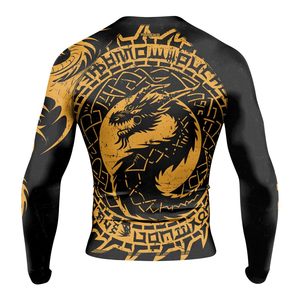 เสื้อแรชการ์ดแบบสั่งทำได้สำหรับทุกเพศ OEM ซับลิเมชั่น UPF 50 ชุดออกกำลังกาย ป้องกันรังสียูวี ผ้าโพลีเอสเตอร์รัดรูป ป้องกันการระคายเคือง ขายส่งจากโรงงาน OEM - Product Image 4