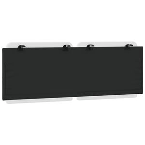 53.9\" White and Black Faux Leather <b>Headboard</b> <b>Cushion</b> Elegant Seat <b>Cushion</b> & Pillow - Product Image 6