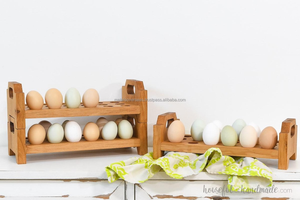 Porta Huevos de Madera Ecológico, Organizador de Cocina de 3 Niveles para Huevos Frescos de Granja, Apto para Lavavajillas - Product Image 3