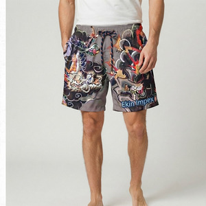 Custom Sublimation Dragon Print <b>Men</b> Board Shorts Quick Dry Beach Swim <b>Trunks</b> OEM Wholesale Summer Casual Shorts - Product Image 3