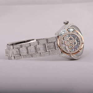 Reloj de Pulsera de Lujo con Moissanita para Hombre, con Incrustaciones de Piedras, de Acero Inoxidable, con Diamantes - Product Image 2