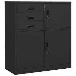 Armoire de bureau rectangulaire moyenne en acier anthracite, catégorie de produits : armoires de classement - Product Image 1