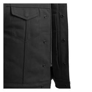 Gilets en cuir véritable pour hommes, personnalisés, respirants, coupe-vent, grande taille, gilets d'hiver pour motards - Product Image 3