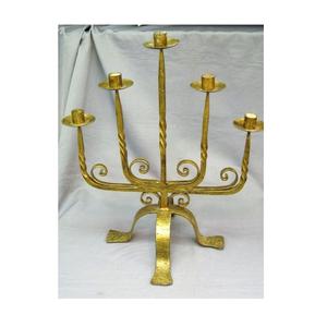 Candélabres en métal à 5 bras, porte-bougie, support à bougies pour mariage, table de dîner, fête de Noël - Product Image 5