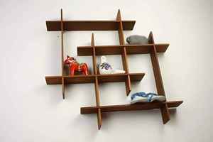 floating wall shelf wood rustic octagon ledge solid wood shelving <b>kitchen</b> <b>storage</b> <b>rack</b> book display organizer hanging shelf tier - Product Image 1