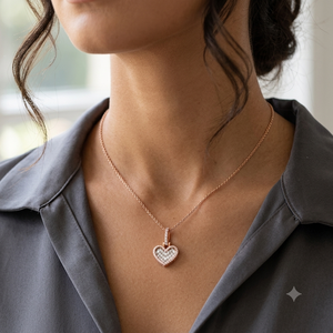 Collar con Colgante de Corazón Minimalista de Plata de Ley 925, Diamante Cultivado en Laboratorio, Joyería Unisex, Amuletos para San Valentín y Bodas - Product Image 2