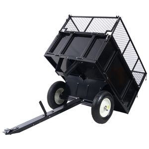 Remolque de Acero para ATV, Remolque Utilitario de 750 lb y 22 Pies Cúbicos con Carritos de Remolque Reforzados para Jardín, Césped, Remolques Agrícolas - Product Image 2