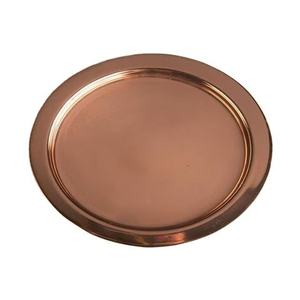 Modern style Round Gold Metal Charger <b>Plate</b> with Embossed Scroll Design Glam Style for Party Table Setting charger <b>plate</b> - Product Image 4