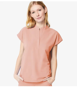Premium Blush-Colored Womens Jogger Scrub <b>Set</b> Customize Hospital Nurse Uniform V-Neck Top Yoga Waistband <b>Doctor</b> Nursing Workwear - Product Image 2
