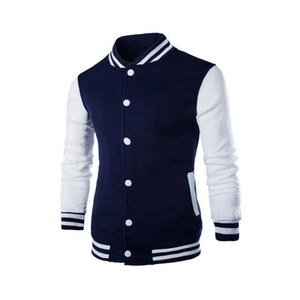 Dernière veste universitaire de sport personnalisée avec logo brodé, col montant, en toile, pour l'hiver, conception OEM, course cycliste - Product Image 1
