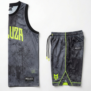 Ensemble de maillots de basket-ball d'été grande taille MALUZA Industries Premium, séchage rapide, uniforme de sport, streetwear, shorts d'entraînement - Product Image 6