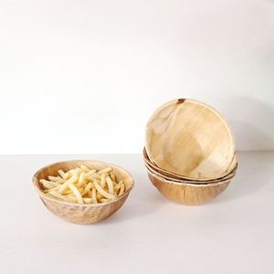 ชามใบตองสีน้ำเงินขายดี พร้อมช้อน ภาชนะใส่อาหารแบบใช้แล้วทิ้ง เป็นมิตรกับสิ่งแวดล้อม สำหรับเสิร์ฟสลัดและงานปาร์ตี้ ทนทาน ทำความสะอาดง่าย - Product Image 2