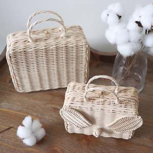 Adorable Handmade Children's Suitcase Bunny Rabbit Shape Rattan Gift <b>Box</b> Suitcases <b>for</b> Kids - Product Image 2