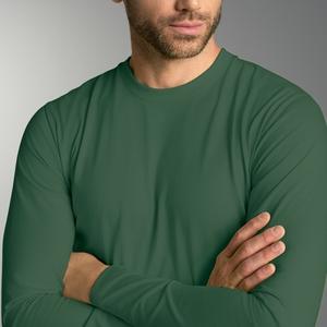 Nueva llegada: Camisetas deportivas de manga larga con cuello redondo, transpirables y holgadas para hombre, ideales para gimnasio y running. - Product Image 2