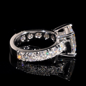 Bague unisexe pour enfant en argent sterling 925 plaqué or, rhodium et platine, sertie d'une moissanite taille princesse, style hip-hop - Product Image 3