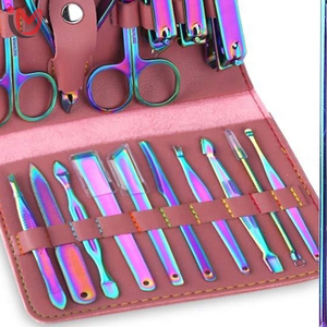 High Quality Wholesale Nail Clipper Set with All Manicure <b>Tools</b> Stainless Steel Chiropody Instruments and <b>Pedicure</b> Kits OEM - Product Image 3