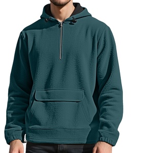 Sudadera con capucha de algodón grueso para hombre con forro polar acogedor, corte holgado y construcción duradera, ideal para clima más frío. - Product Image 1