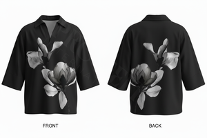 Chemises imprimées florales surdimensionnées personnalisées de haute qualité – Design élégant, confortable et tendance en coton sérigraphié - Product Image 2