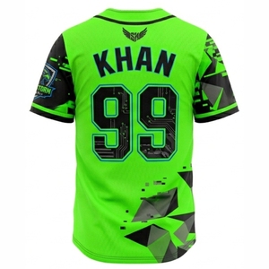 เสื้อเบสบอลทีมมหาวิทยาลัยออกแบบเอง ระบายอากาศได้ดี ซับเหงื่อ แห้งไว พิมพ์ลายแบบ Sublimation สีขาวดำ คุณภาพสูง - Product Image 2