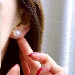 Pendientes de Perlas Naturales de Tahití de 10-11 mm, Plata, Doble Uso, con Caja de Regalo - Product Image 4