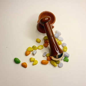 Senoras naturel Original Double face Kansa baguette teck manche en bois manuel visage corps pieds outil de Massage visage resserrement de la peau - Product Image 3