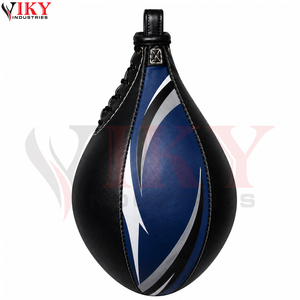 Ballon de frappe en forme de larme à imprimé graphique bleu et noir, sac de vitesse, sac de frappe réflexe pour MMA et boxe, équipement d'entraînement de gym, fournisseur - Product Image 2