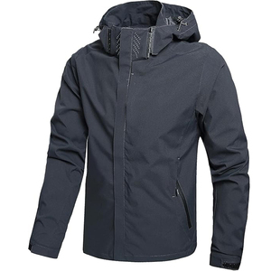 <b>Men</b> <b>Rain</b> <b>Jacket</b> <b>Lightweight</b> Hooded Waterproof Outdoor Sports <b>Jacket</b> for Camping Mountaineering Running and Adventure Activities - Product Image 3