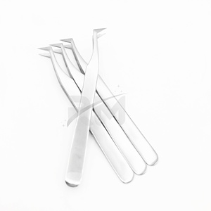 แหนบต่อขนตา RMI Silver Shin สแตนเลสสตีล รุ่น Russian Boot Volume Point 45 องศา ด้ามจับเรียบ ปลายไฟเบอร์ - Product Image 3