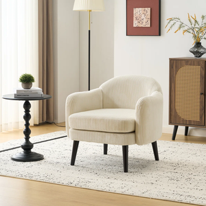 <b>SOFA</b> CHAIR Scandinavian One Seat from Vietnam Single Chair Cotton Blend LIVING ROOM Flared Arms Solid <b>Wood</b> - Product Image 2
