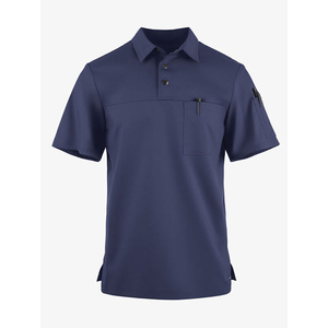 Conjunto de uniforme médico azul para hombre, de algodón y poliéster, con camiseta de manga corta y pantalones, uniforme de hospital. - Product Image 3