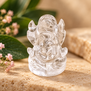 Figura de Ganesha de Cuarzo Transparente Hecha a Mano, Forma Libre, Piedra Preciosa Natural Tallada, Otros Tipos de Tallado, Decoración Feng Shui, India - Product Image 2