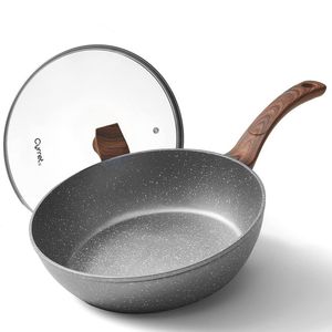 Poêle à frire ronde profonde antiadhésive avec fond robuste pour la cuisson du curry et la cuisson polyvalente - Product Image 5