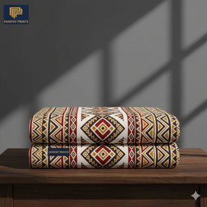 Ensemble de literie de qualité supérieure, taille king size, avec drap plat, drap-housse et taies d'oreiller en microfibre 400TC à rayures imprimées, pour usage hôtelier - Product Image 3